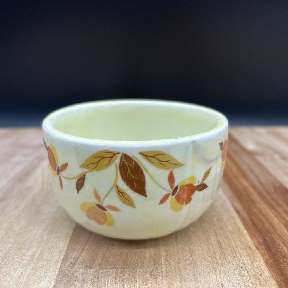Vintage Hall's Superior Autumn Leaf Custard Bowl 3  1/2 X 2  1/4